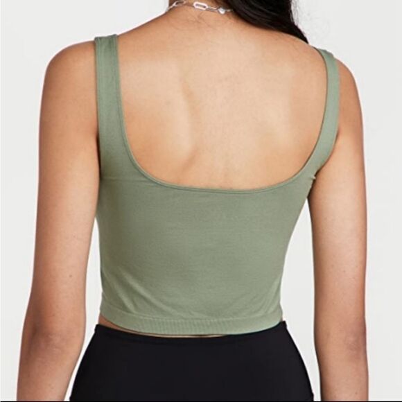 Free People Scoop neck Crop Size M/L Brami in Sage - Picture 2 of 6